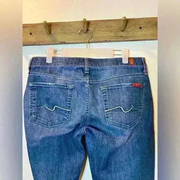 7 For All Mankind Jeans cropped gwenevere women’s size 30 - Picture 3 of 6